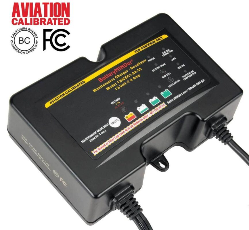 12 Volt, 8 Amp Aviation Battery Charger For CONCORDE - Pacific Coast Avionics