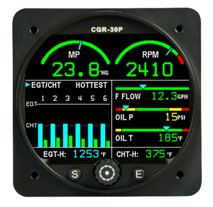 CGR-30P Color Engine Monitor - Pacific Coast Avionics